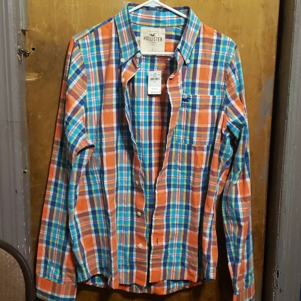 Colorful Hollister Button up